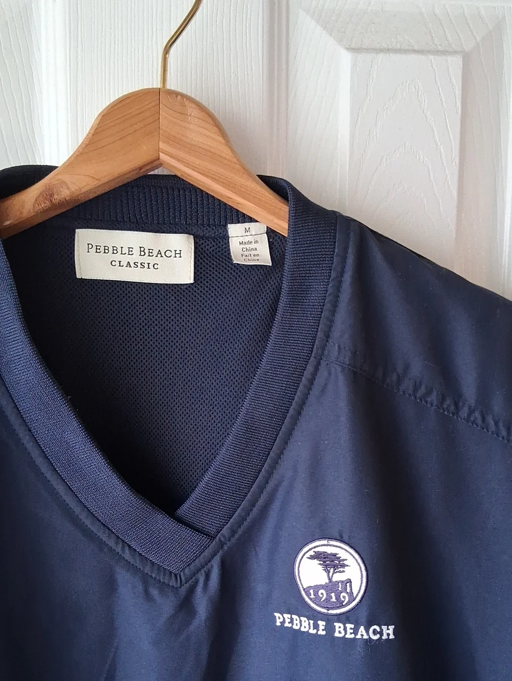 Pebble Beach Classic Men's Navy V-Neck Pullover Windbreaker